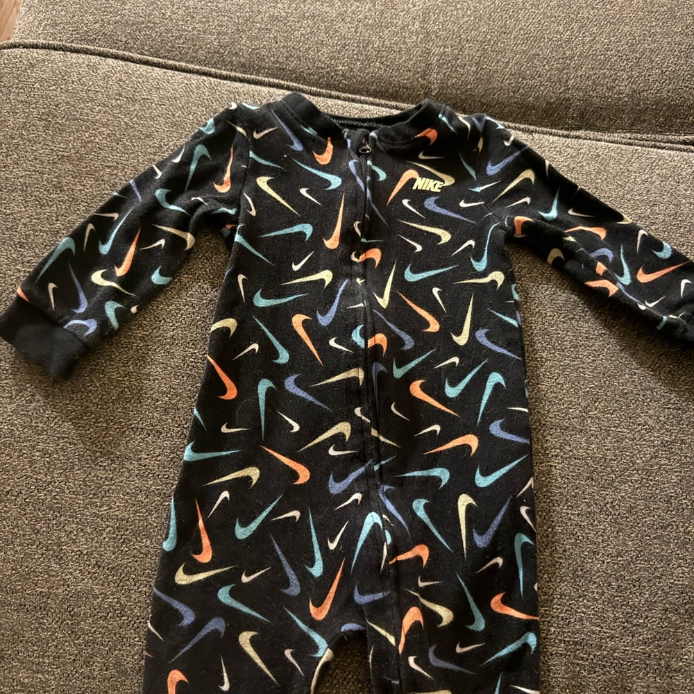 Nike Infant Onesie with Colorful Swoosh Design